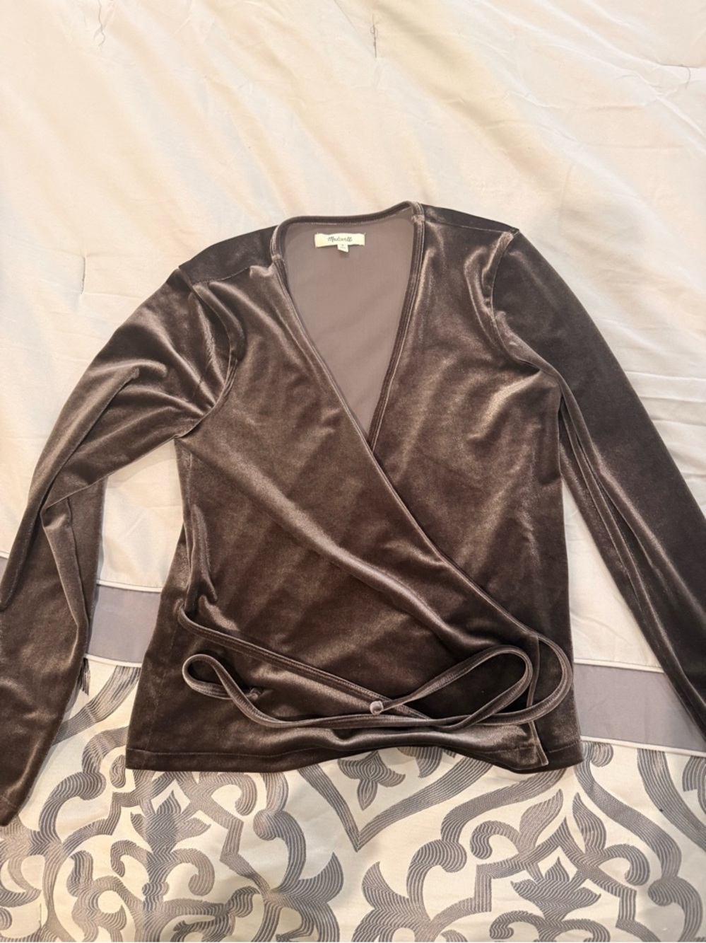 Madewell Velvet Ballet Wrap Top